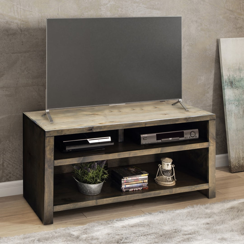 Legends Furniture Traditional Rustic Cubby TV Stand for TV's up to 50 Inches, Barn Wood JC1208.BNW