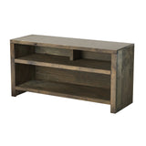Legends Furniture Traditional Rustic Cubby TV Stand for TV's up to 50 Inches, Barn Wood JC1208.BNW