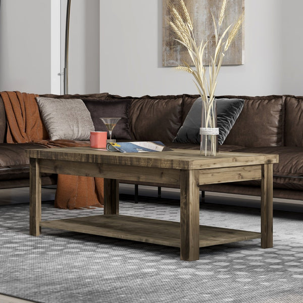 Legends Furniture Traditional Rustic Storage Coffee Table, Fully Assembled JC4210.BNW