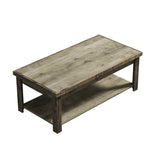 Traditional Rustic Storage Coffee Table, Fully Assembled