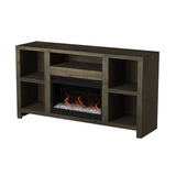 Legends Furniture Traditional Rustic TV Stand with Electric Fireplace Included, Fully Assembled JC5201.BNW