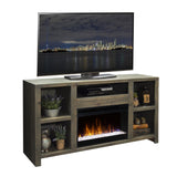 Legends Furniture Traditional Rustic TV Stand with Electric Fireplace Included, Fully Assembled JC5201.BNW