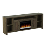 Legends Furniture Traditional Rustic TV Stand with Electric Fireplace Included, Fully Assembled JC5284.BNW