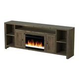 Legends Furniture Traditional Rustic TV Stand with Electric Fireplace Included, Fully Assembled JC5284.BNW