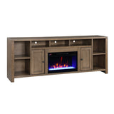 Legends Furniture Traditional Rustic TV Stand with Electric Fireplace Included, Fully Assembled JC5284.BNW