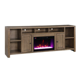 Legends Furniture Traditional Rustic TV Stand with Electric Fireplace Included, Fully Assembled JC5284.BNW