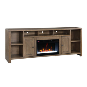 Legends Furniture Traditional Rustic TV Stand with Electric Fireplace Included, Fully Assembled JC5284.BNW