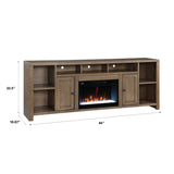 Legends Furniture Traditional Rustic TV Stand with Electric Fireplace Included, Fully Assembled JC5284.BNW