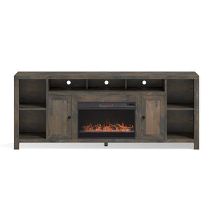 Legends Furniture Traditional Rustic TV Stand with Electric Fireplace Included, Fully Assembled JC5284.BNW