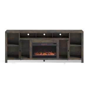 Legends Furniture Traditional Rustic TV Stand with Electric Fireplace Included, Fully Assembled JC5284.BNW