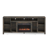 Legends Furniture Traditional Rustic TV Stand with Electric Fireplace Included, Fully Assembled JC5284.BNW