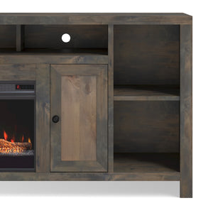 Legends Furniture Traditional Rustic TV Stand with Electric Fireplace Included, Fully Assembled JC5284.BNW