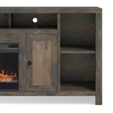 Legends Furniture Traditional Rustic TV Stand with Electric Fireplace Included, Fully Assembled JC5284.BNW