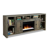 Legends Furniture Traditional Rustic TV Stand with Electric Fireplace Included, Fully Assembled JC5284.BNW