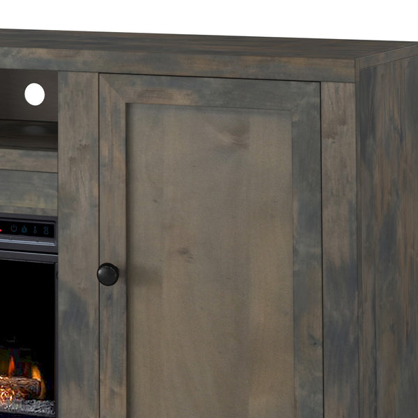 Legends Furniture Traditional Rustic TV Stand with Electric Fireplace Included, Fully Assembled JC5401.BNW