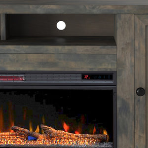 Legends Furniture Traditional Rustic TV Stand with Electric Fireplace Included, Fully Assembled JC5401.BNW