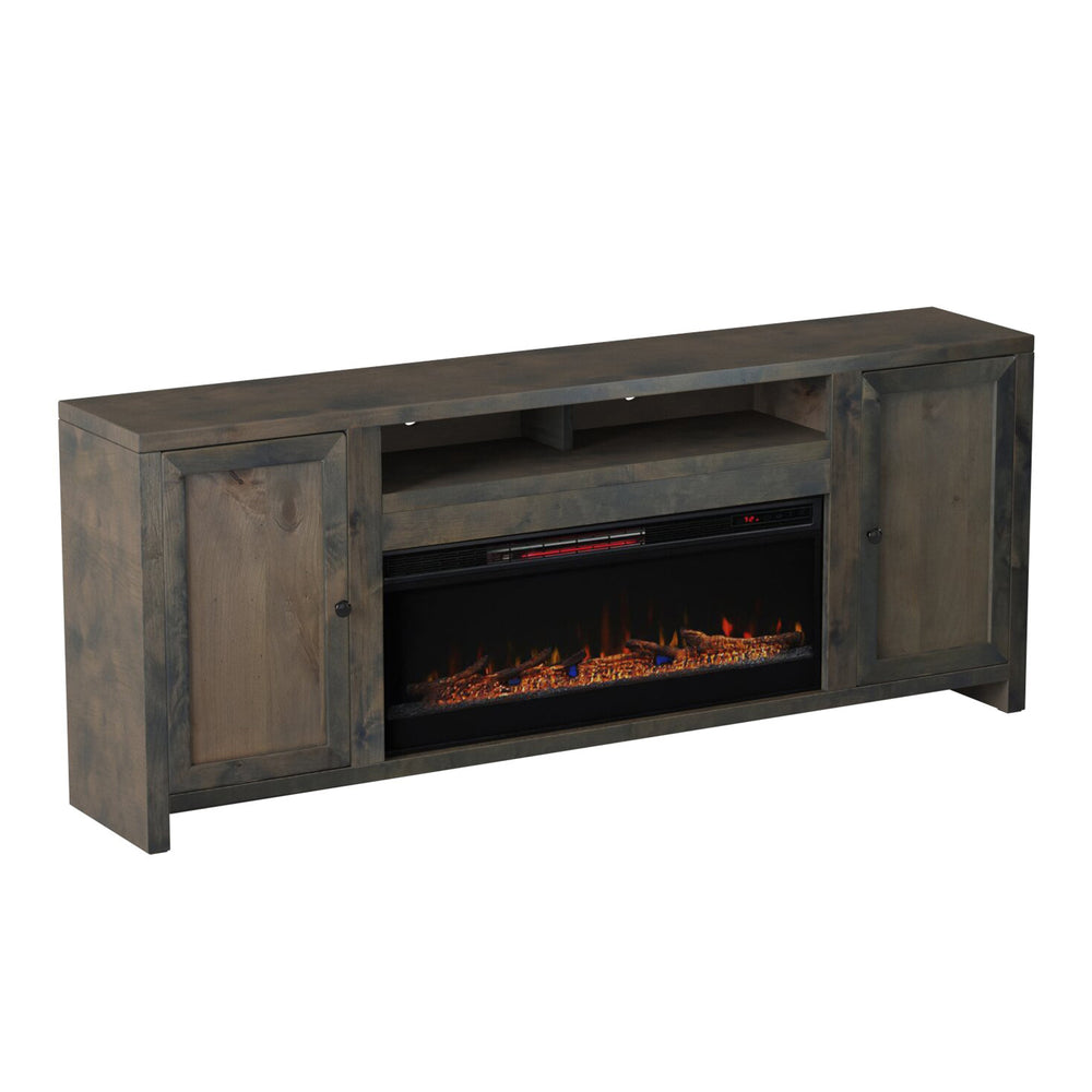 Legends Furniture Traditional Rustic TV Stand with Electric Fireplace Included, Fully Assembled JC5401.BNW