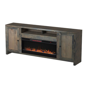 Legends Furniture Traditional Rustic TV Stand with Electric Fireplace Included, Fully Assembled JC5401.BNW
