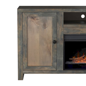 Legends Furniture Traditional Rustic TV Stand with Electric Fireplace Included, Fully Assembled JC5401.BNW