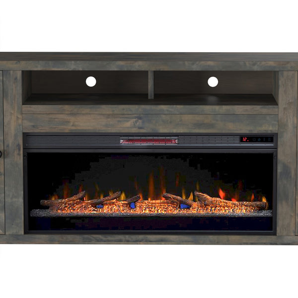 Legends Furniture Traditional Rustic TV Stand with Electric Fireplace Included, Fully Assembled JC5401.BNW