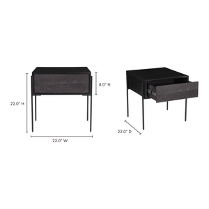 Moe's Home Tobin Side Table Charcoal JD-1002-07