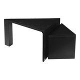 Moe's Home Aton Nesting Coffee Table Set Of 2 Black JD-1065-02