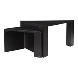 Moe's Home Aton Nesting Coffee Table Set Of 2 Black JD-1065-02