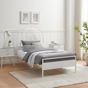 Walker Edison Jody Contemporary/Urban Contemporary Metal Twin Bed JDYB3CWH