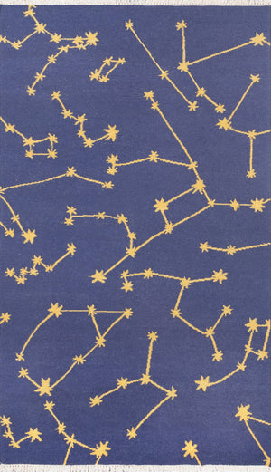 Momeni Novogratz Jem JEM-1 Hand Woven Contemporary Geometric Indoor Area Rug Navy 9' x 12' JEM00JEM-1NVY90C0