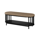 Walker Edison Jenner Modern/Contemporary 45" Modern Upholstered Top Bench JENL4KBL