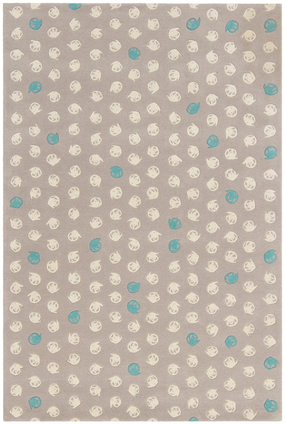 Chandra Rugs Jessica Swift 80% Wool +20% Viscose Hand-Tufted Designer Wool Rug Taupe/Cream/Teal 7'9 x 10'6