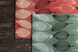 Chandra Rugs Jessica Swift 80% Wool +20% Viscose Hand-Tufted Designer Wool Rug Red/Pink/White/Black 7'9 x 10'6