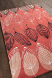 Chandra Rugs Jessica Swift 80% Wool +20% Viscose Hand-Tufted Designer Wool Rug Red/Pink/White/Black 7'9 x 10'6