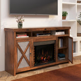 Legends Furniture Farmhouse Lodge TV Stand with Electric Fireplace Included JH5121.AWY