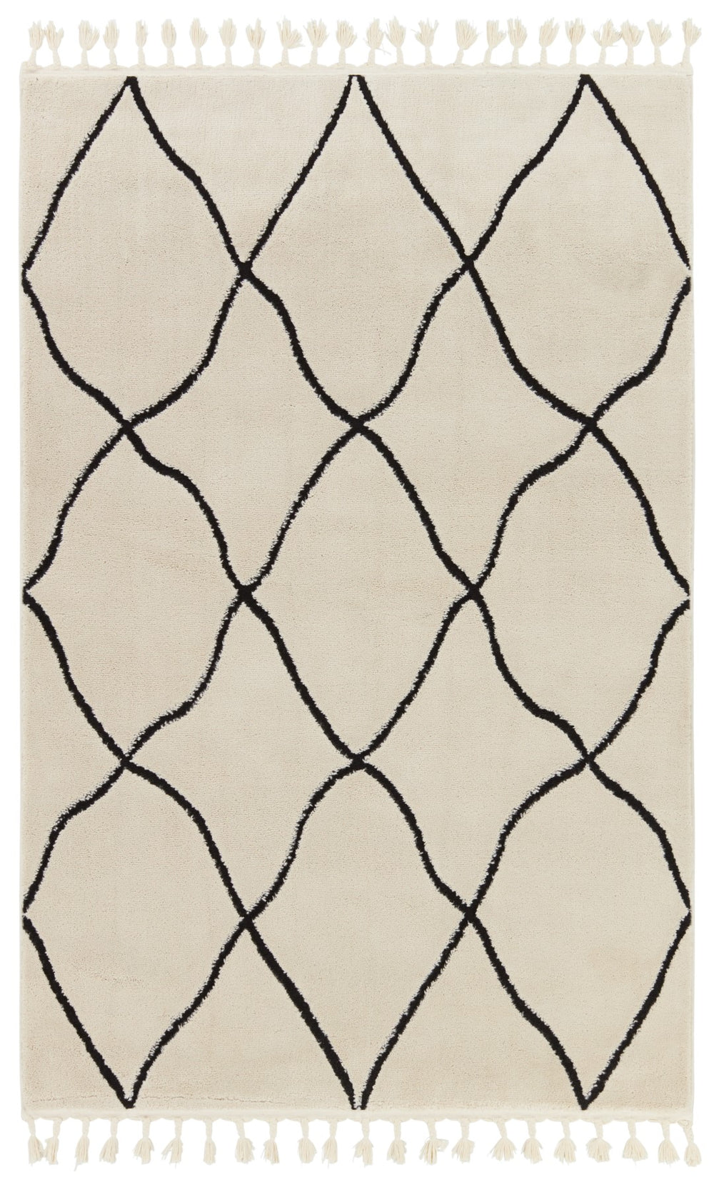 Jaipur Living Jaida Treble Vibe JID06 Power Loomed 60% Polypropylene 40% Polyester Trellis Area Rug Ivory 60% Polypropylene 40% Polyester RUG154695