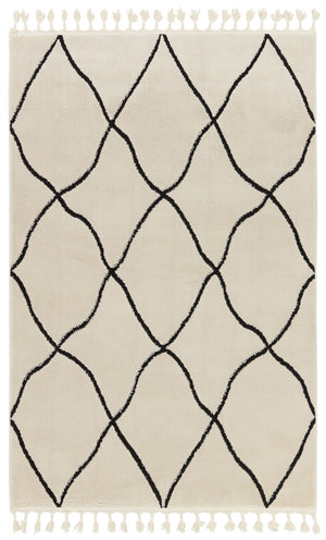 Jaipur Living Jaida Treble Vibe JID06 Power Loomed 60% Polypropylene 40% Polyester Trellis Area Rug Ivory 60% Polypropylene 40% Polyester RUG154695