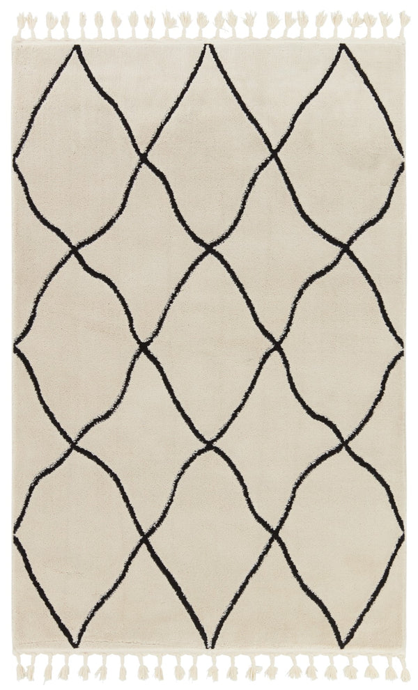 Jaipur Living Jaida Treble Vibe JID06 Power Loomed 60% Polypropylene 40% Polyester Trellis Area Rug Ivory 60% Polypropylene 40% Polyester RUG154695