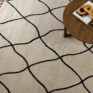 Jaipur Living Jaida Treble Vibe JID06 Power Loomed 60% Polypropylene 40% Polyester Trellis Area Rug Ivory 60% Polypropylene 40% Polyester RUG154695