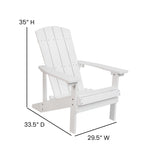 English Elm EE2040 Cottage Commercial Grade Adirondack Chair White EEV-14708
