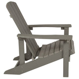 English Elm EE2043 Cottage Outdoor Bundle - Adirondack Chairs/Fire Pit Light Gray EEV-14730