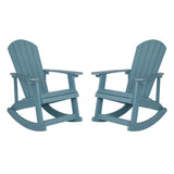 English Elm EE2053 Cottage Rocking Adirondack Chair - Set of 2 Sea Foam EEV-14771