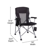 English Elm EE2062 Classic Commercial Grade Camping Chair Black/Gray EEV-14799