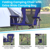 English Elm EE2062 Classic Commercial Grade Camping Chair Blue/Gray EEV-14800