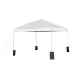 English Elm EE2072 Classic Commercial Grade Outdoor Bundle - Pop Up Tent/Folding Table White EEV-14824
