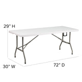 English Elm EE2076 Classic Commercial Grade Outdoor Bundle - Pop Up Tent/Folding Table White EEV-14833