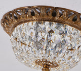 Bethel Brass Flush Mount in Zinc & Crystal