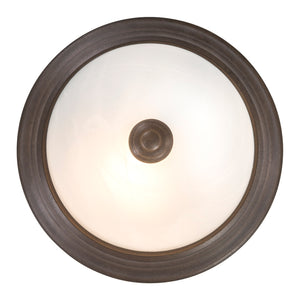 Yosemite Home Decor 1 Light Flush Mount In Dark Brown Finish JK100-10DB-YHD