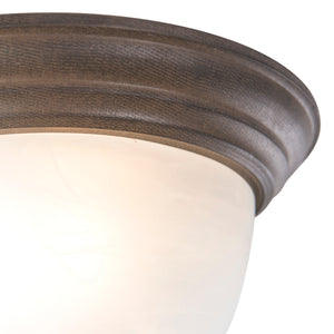 Yosemite Home Decor 1 Light Flush Mount In Dark Brown Finish JK100-10DB-YHD
