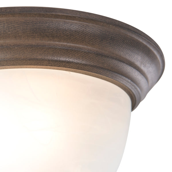 Yosemite Home Decor 1 Light Flush Mount In Dark Brown Finish JK100-10DB-YHD