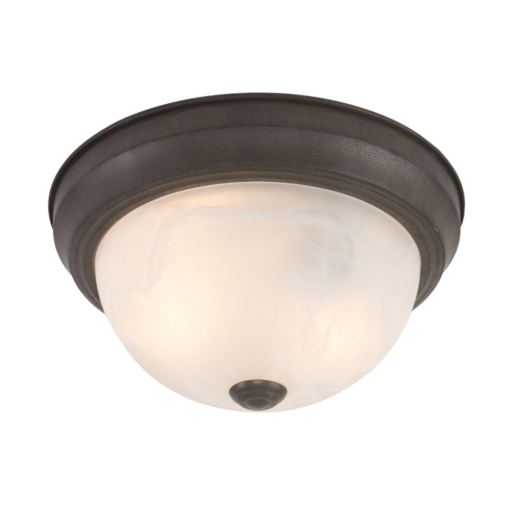 Yosemite Home Decor 2 Light Flush Mount In Dark Brown Finish JK101-11DB-YHD